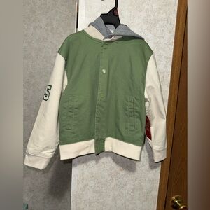 Wonder Nation Green and Cream Kids Jacket